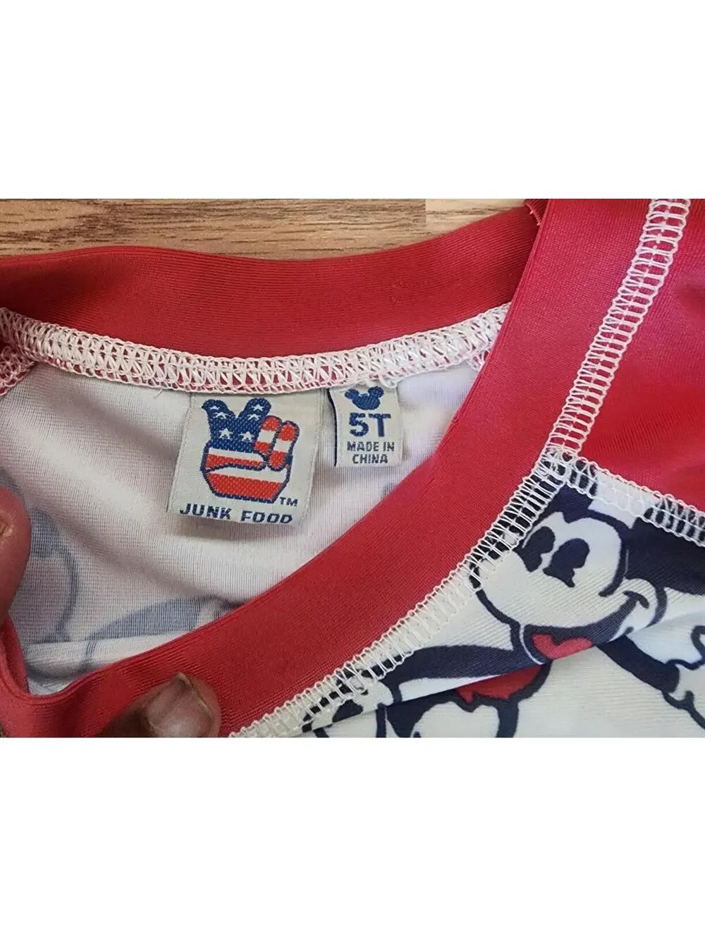 Disney Mickey Mouse Swim shirt, Junk Food, toddler size 5